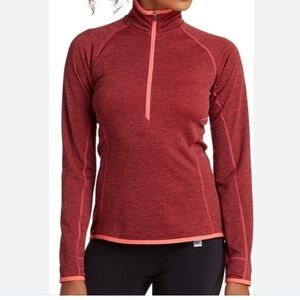 MEC Mission Possible Zip Top XS Red Orange Sport Pullover Running Hoodie